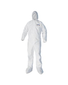 KleenGuard A40 Elastic-Cuff, Ankle, Hood & Boot Coveralls, White, 3X-Large, 25/Pack