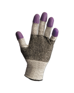 Jackson Safety G60 Purple Nitrile Gloves, Medium/Size 8, Black/White