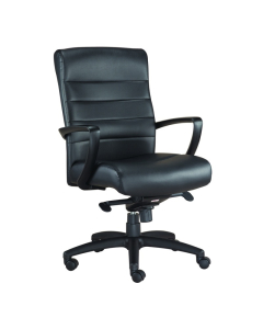 Eurotech Manchester LE255 Leather Mid-Back Executive Office Chair (Shown in Black)