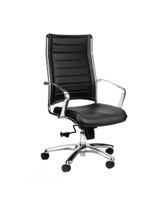 Eurotech Europa LE811 Leather High-Back Executive Office Chair (Shown in Black)