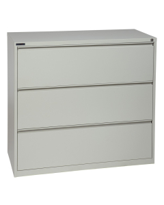 Office Star 3-Drawer 42" W Lateral File Cabinet, Letter & Legal (Shown in Light Grey)