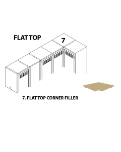 Tennsco Flat Top Corner Fillers (Shown in Sand)