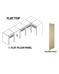 Tennsco Flat Filler Panels (Shown in Putty)