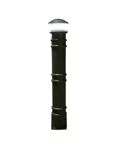 IdealShield Metro with AC Light 58" H Poly Bollard Cover Post Protector Sleeve (Shown in Black)