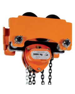 Vestil Push 1000 to 6000 lb Load Low Headroom Chain Hoist Trolley