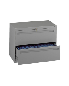 Tennsco 2-Drawer 36" Wide Lateral File Cabinet - Medium Grey