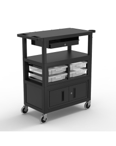 Luxor 32" W Deluxe Mobile Teacher Desk Cart
