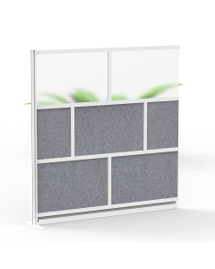 Luxor Modular 70" W x 70" H Room Divider Wall System Add-On Wall