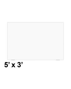 Luxor 5' x 3' Magnetic Glass Whiteboard