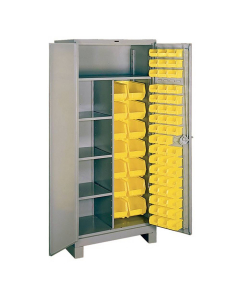 Lyon DD1122 36" W x 21" D x 82" H All Welded Storage Cabinet With Shelves & Bins