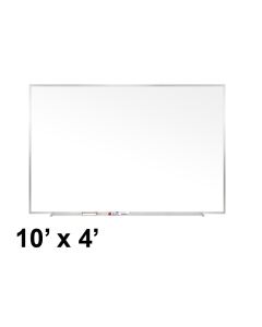 Ghent M1-410-4 Traditional Centurion 10 ft. x 4 ft. Aluminum Frame Porcelain Magnetic Whiteboard