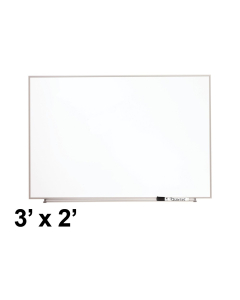 Quartet Matrix 3' x 2' Silver Aluminum Frame Magnetic Whiteboard