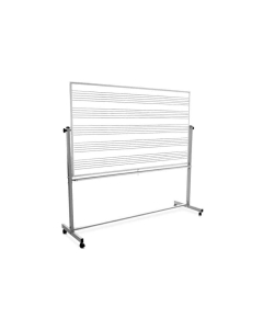 Luxor 6 x 4 Music Staff Painted Steel Magnetic Mobile Reversible Whiteboard