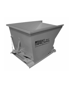 McCullough Industries 1 Cubic Yard Self-Dumping Hoppers 4,000 - 7,000 Lb Capacity (Shown in Grey)