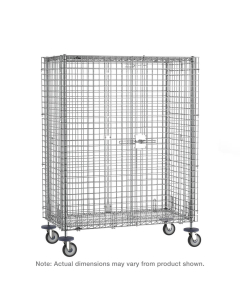 Metro Super Erecta 68" H Security Cart With 4 Swivel Casters, Plated Horn, Chrome