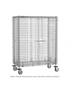 Metro Super Erecta 68" H Security Cart With 2 Swivel Casters, 2 Brake, Plated Horn, Chrome