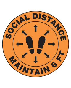 Accuform Slip-Gard Social Distancing Floor Sign Decals (Shown in Footprint Graphic)