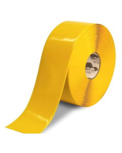 Mighty Line 4" x 100' 50 Mil PVC Floor & Aisle Marking Safety Tapes, Solid Colors (Shown in Yellow)