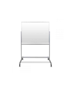 Luxor 4 x 3 Glass Magnetic Mobile Reversible Whiteboard