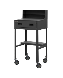 Durham Steel Drawer and Shelf Steel Mobile Shop Desk 500 lb Capacity