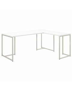 Bush Furniture Method 72" W L Shaped Desk, White