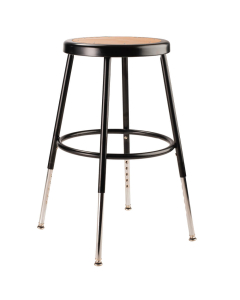 NPS 19" - 27" Height Adjustable Science Lab Stool Shown in Black