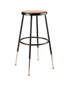 NPS 25" - 33" Height Adjustable Science Lab Stool Shown in Black