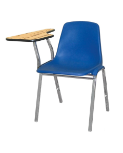 NPS 11" x 23" Tablet Arm Student Chair Desk, Right-Hand Shown in Blue