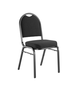 NPS 9200 Series Premium Fabric Upholstered Stacking Chair (Shown in Black/Black)