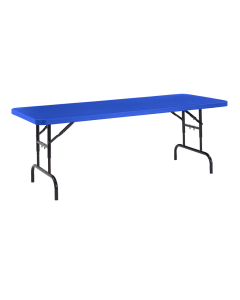NPS 30" W x 72" D Height Adjustable Heavy-Duty Folding Table (Shown in Blue)