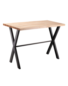 NPS 30" W x 72" D x 42" H Collaborator Table with Crossbeam (Shown in Butcherblock Top)
