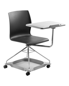 NPS CoGo Mobile 13.75" x 19.5" Tablet Arm Student Desk Chair Shown in Black