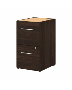 Bush Business Furniture Office 500 16" W 2-Drawer File/File Pedestal Cabinet (Black Walnut)