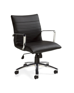 Offices to Go OTG11734B Luxhide Mid-Back Executive Office Chair
