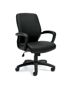 Offices to Go OTG11975B Luxhide Mid-Back Managers Office Chair