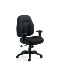 Offices to Go OTG11651 Tilter Fabric Low-Back Managers Chair - Shown in Black