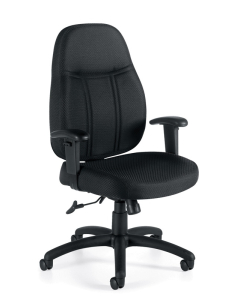 Offices to Go OTG11652 High-Back Tilter Fabric Executive Office Chair - Shown in Black