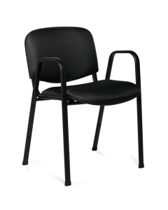 Offices to Go OTG11703 Fabric Stacking Chair - Shown in Black