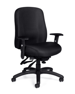 Offices to Go OTG11710 Multifunction Fabric Mid-Back Managers Chair - Shown in Black