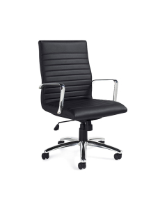 Offices to Go OTG11730B Luxhide Mid-Back Executive Office Chair - Shown in Black