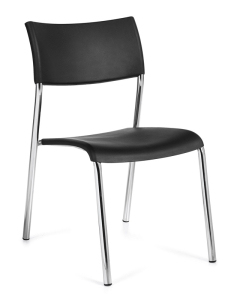 Offices to Go OTG1221B 4-Leg Plastic Stacking Chair