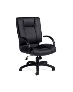 Offices to Go OTG2700 Luxhide Mid-Back Executive Office Chair - Shown in Black