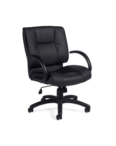 Offices to Go OTG2701 Mid-Back Luxhide Executive Chair - Shown in Black