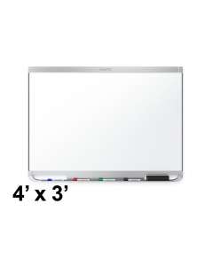 Quartet P554AP2 Prestige 2 DuraMax 4 ft. x 3 ft. Aluminum Frame Porcelain Magnetic Whiteboard