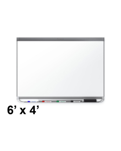 Quartet P557GP2 Prestige 2 DuraMax 6 ft. x 4 ft. Graphite Frame Porcelain Magnetic Whiteboard
