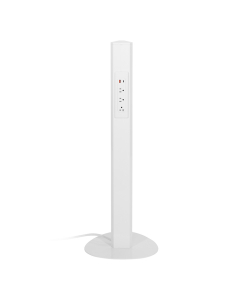 Office Star 3-Outlet Power Anywhere Station with USB ports (Shown in White)