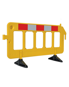 Vestil 79" L x 40" H Reflective HDPE Plastic Portable Barrier (Shown in Yellow)