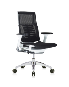 Eurotech Powerfit High-Back Mesh Executive Office Chair, White Frame (Shown in Black)