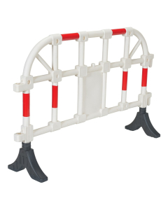 Vestil 64" L x 40" H Reflective HDPE Plastic Handrail Barrier, White PHR-W