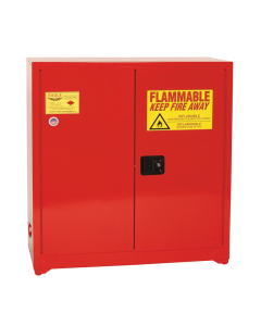Eagle PI-30 Sliding Self Close Two Door Combustibles Safety Cabinet, 40 Gallons, Red 